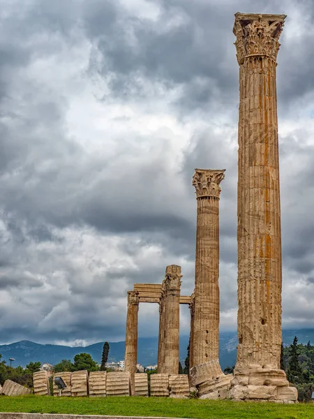 雅典宙斯神庙的细节 — 图库照片