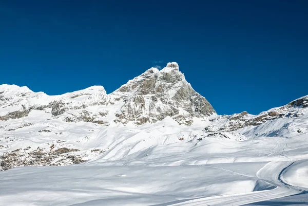 Vue Sur Cervin Les Pistes Ski Cervinia — Photo