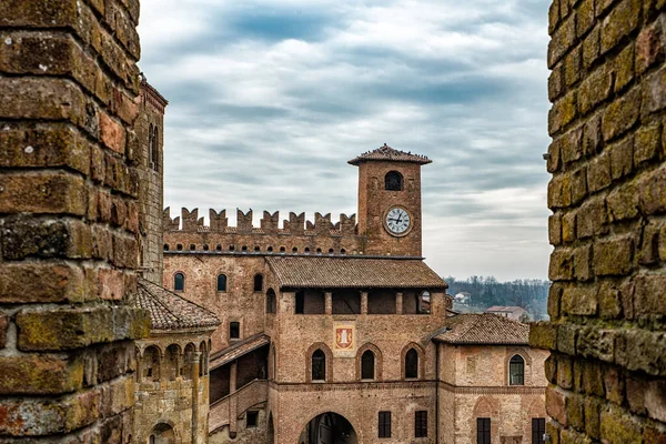 Vista Del Antiguo Palacio Castell Arquato — Foto de Stock