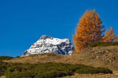 Alpe Devero 'da sonbahar manzarası