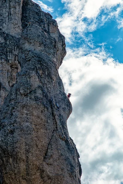 莱科阿尔卑斯山格里格纳山的攀爬场景 — 图库照片