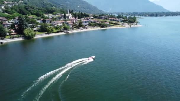 Scena Sci Nautico Sul Lago Como — Video Stock