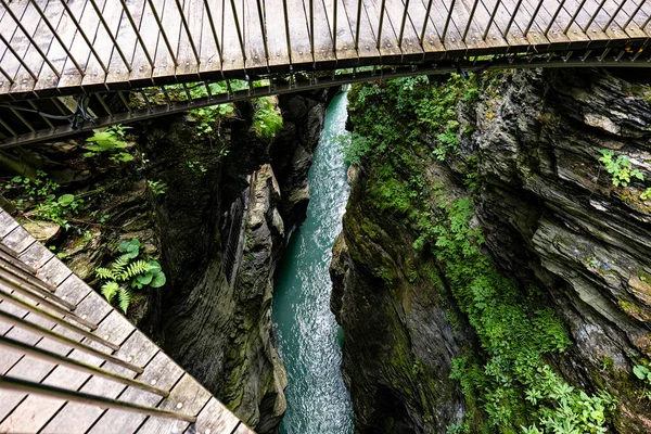 Canyon Viamala Nos Alpes Suíços — Fotografia de Stock