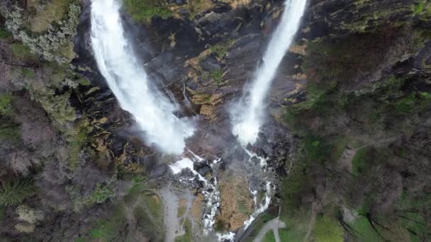 Watervallen Van Acquafraggia Valchiavenna Vallei — Stockvideo