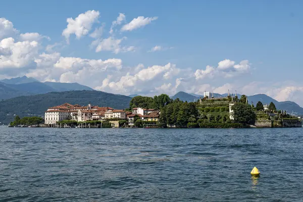 stock image Beautiful view from the lakeside of Lake Maggiore in Piedmont