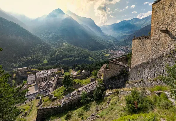 stock image View of Fenestrelle fort in the Italian alps