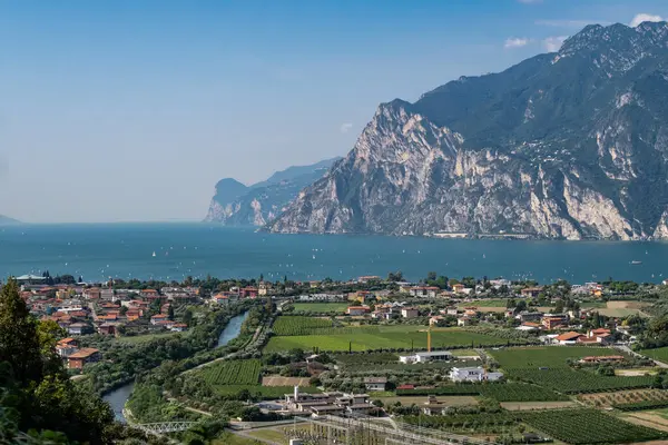 stock image Landscape of Lake Garda from Trentino side