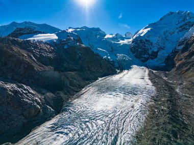 The glacier of Morteratsch in Engadine clipart