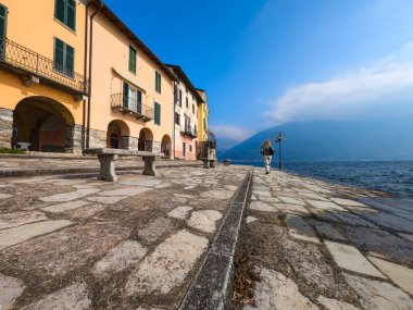 View of the village of Santa Maria Rezzonico on Lake Como clipart