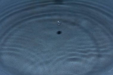 Mavi arkaplanda su damlası