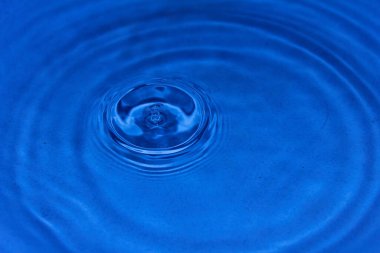 Mavi arkaplanda su damlası