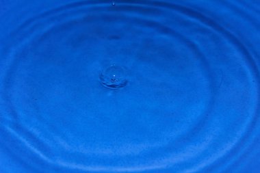 Mavi arkaplanda su damlası