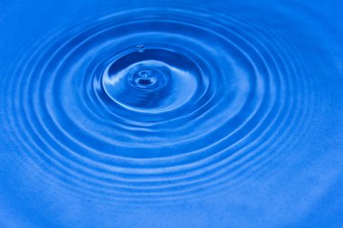 Mavi arkaplanda su damlası