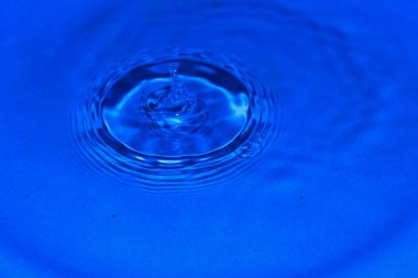 Mavi arkaplanda su damlası