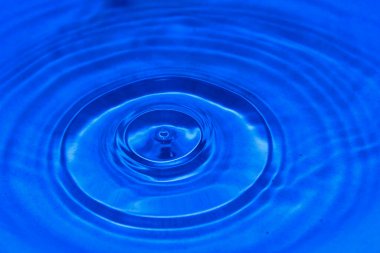 Mavi arkaplanda su damlası