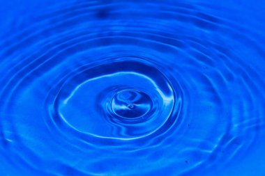 Mavi arkaplanda su damlası