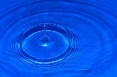 Mavi arkaplanda su damlası