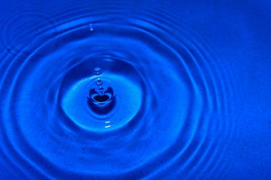 Mavi arkaplanda su damlası