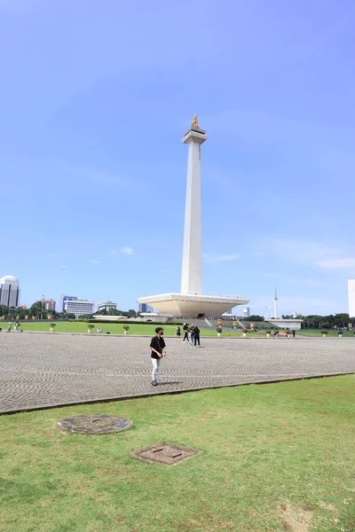 Jakarta Indonesia Februari 2023 Pemandangan Indah Monumen Nasional Monas Jakarta — Stok Foto