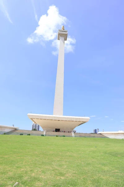 Jakarta Indonesien Februar 2023 Schöne Ansicht Des Indonesischen Nationaldenkmals Monumen — Stockfoto