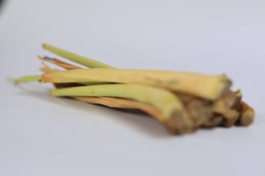 Beyaz arka planda Lemongrass