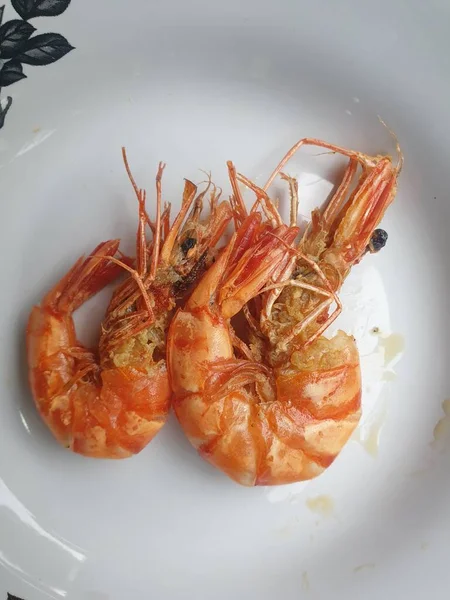 Close View Delicious Shrimps — Stok fotoğraf