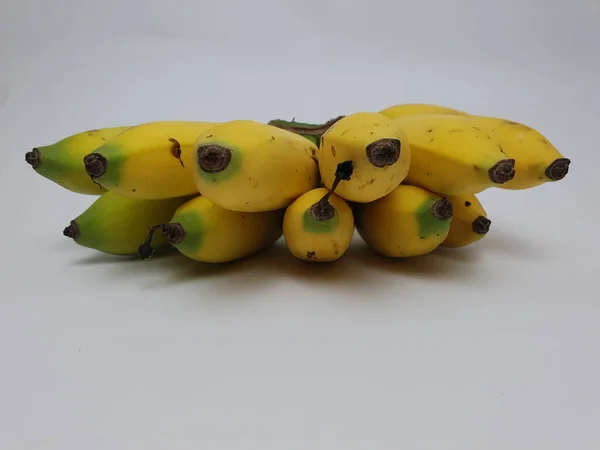 Bos Bananen Witte Achtergrond — Stockfoto