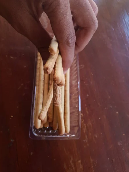 Zöldségből Sajtból Készült Kekszpálcikák Nagyon Finomak — Stock Fotó