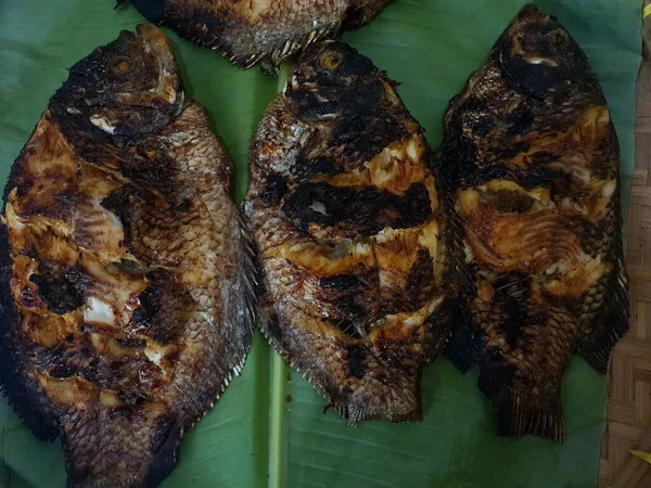 Риба Грилі Гурам Традиційним Способом — стокове фото