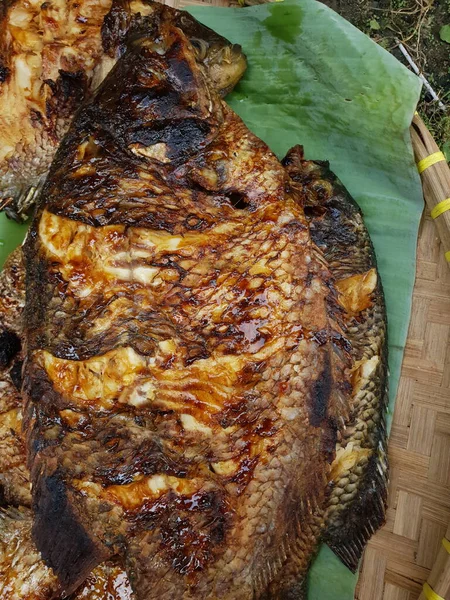 Рыба Гриль Тайская Еда — стоковое фото