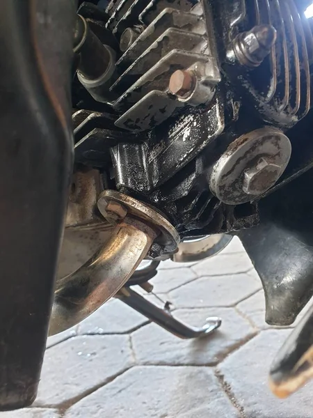 Motorcycle Engine Close — Stock Photo, Image