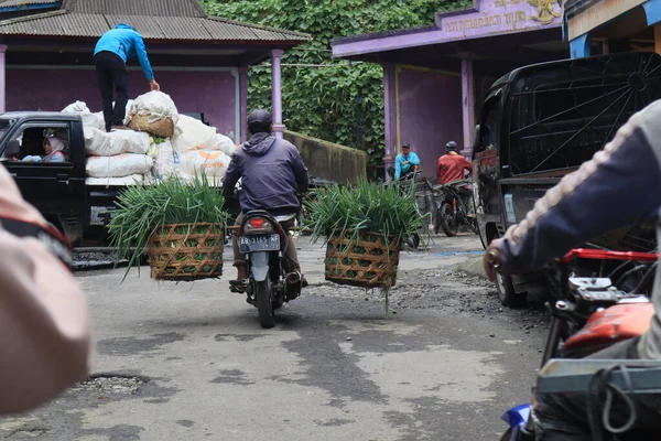 Varázslat Yogyakarta 2022 Október Nepal Van Java Piaca Zöldségeket Szállító — Stock Fotó