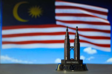Petronas minyatür Malezya ve Malezya ulusları bağımsızlık gününü anmak için