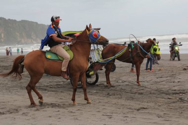 At yarışındaki insanlar