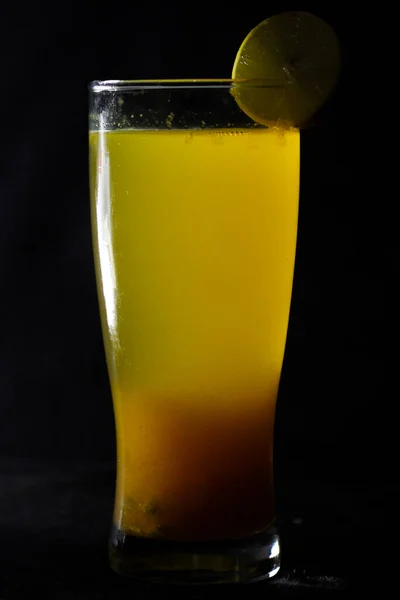 Orange Juice Black Background — Stock Photo, Image