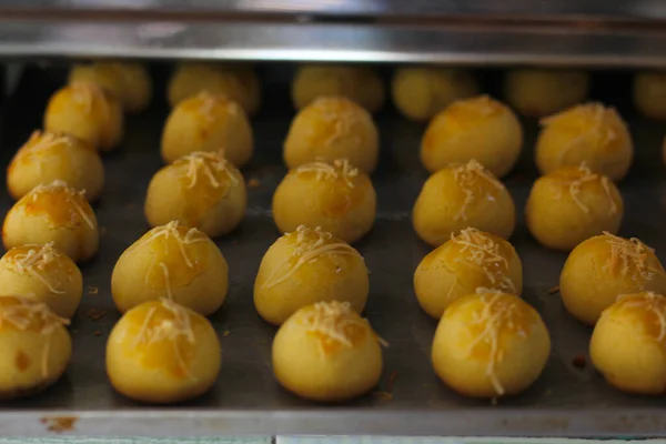 Nastar Kuchen Gefüllt Mit Ananasmarmelade — Stockfoto