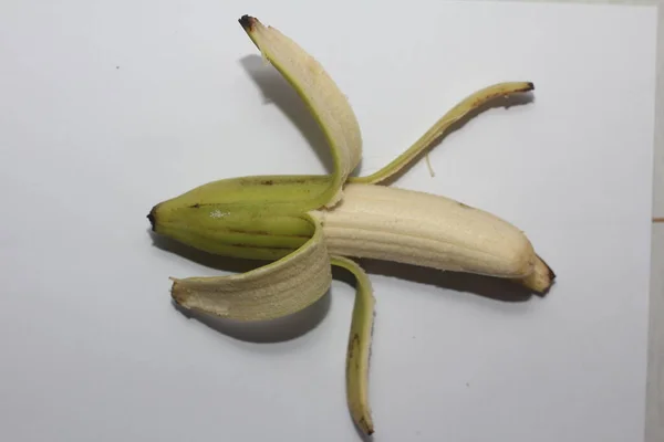 Banan Białym Tle — Zdjęcie stockowe