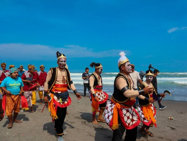 Parang Tritis Beach Yogyakarta Junio 2022 Fiesta Anual Del Mar —  Fotos de Stock