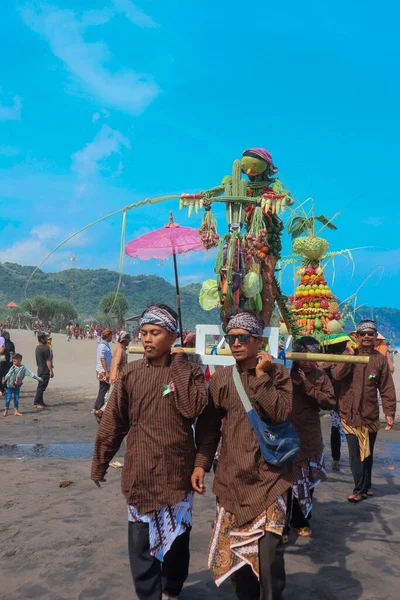 Parang Tritis Beach Yogyakarta 2022 Június Tengerparti Ajánlatok Éves Fesztiválja — Stock Fotó