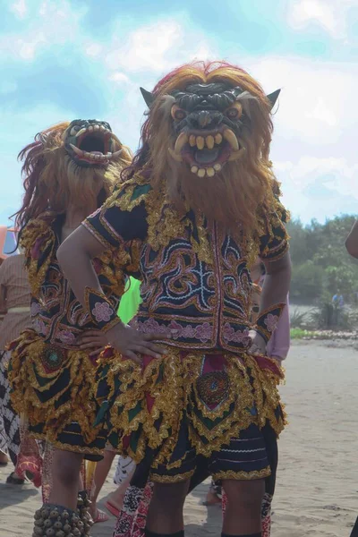 Parang Tritis Plajı Yogyakarta Haziran 2022 Yıllık Deniz Sunma Festivali — Stok fotoğraf