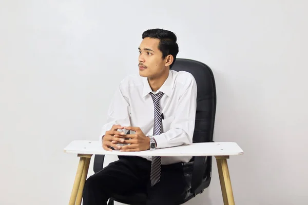 Portrait Young Handsome Businessman Office — Stock Photo, Image