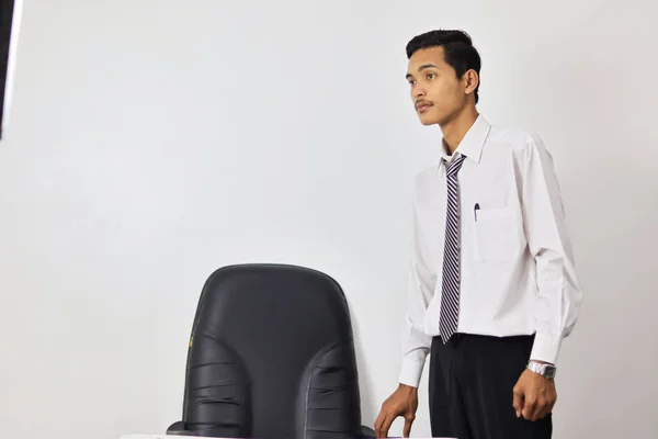 Asiatischer Geschäftsmann Weißen Hemd — Stockfoto
