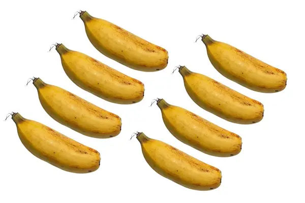 Mazzo Banane Isolate Sfondo Bianco Foto Stock