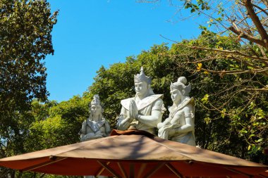 Mahao tapınağındaki heykeller, Bangkok, Tayland