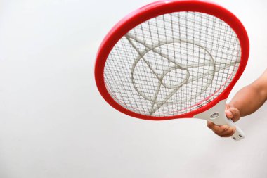 Badminton Raket ve beyaz arka plan üzerinde izole raketle