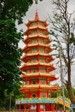 Kamaro Adası, Palembang. Endonezya 'da. Pagoda