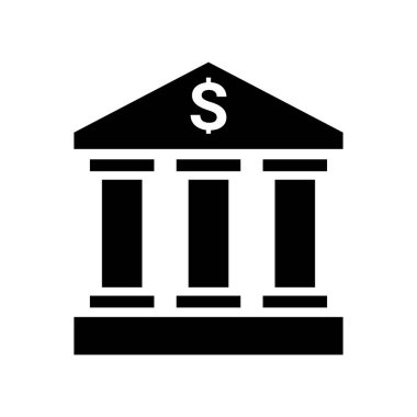 Banka Simgesi ve Dolar İşareti - Finansal Kurum Sembolü