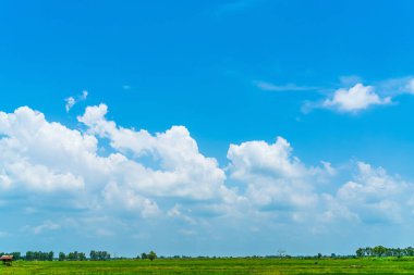 güzel hava atmosferi parlak mavi gökyüzü arkaplan soyut beyaz bulutlu berrak doku.