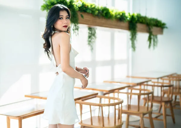 Portret Piękne Azjatyckie Freelance Sukces Ludzie Biznes Kobieta Moda Model — Zdjęcie stockowe