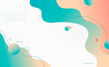 Soyut renkli akışkan desenli, yarım tonlu bir sanat eseri. Geometrik arkaplan renkleri ile örtüşüyor. resimleme